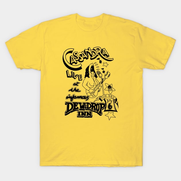 Cassandra Live at the Dew Drop Inn (One Crazy Summer) T-Shirt by Third Quarter Run